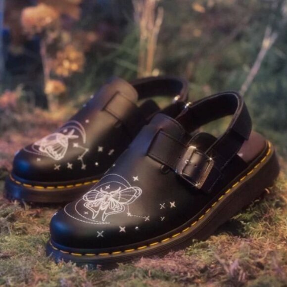 Dr. Martens JORGE II CELESTIAL MOTH EMBROIDERED MULES MSRP$210 Chic & Grunge - Picture 3 of 16